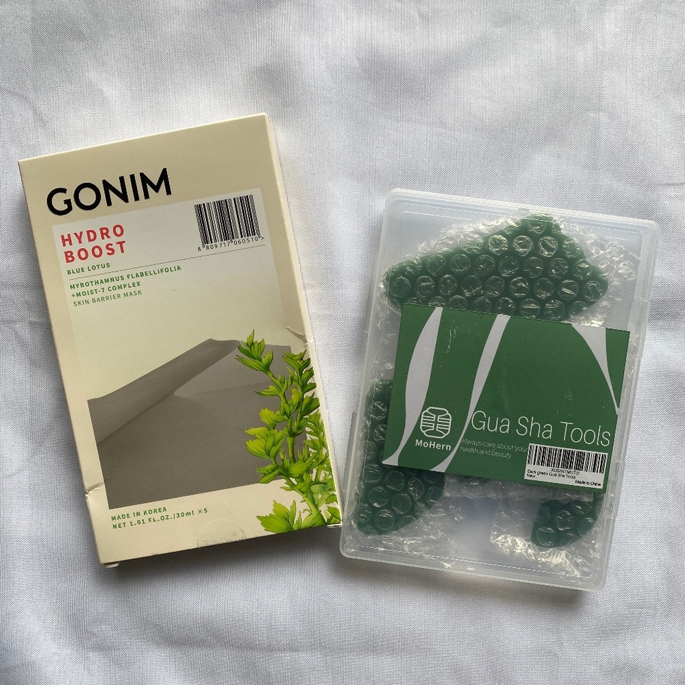 GONIM Hydro Boost Skin Barrier 5 Masks Hydrating Paraben- Gua Sha Massage Tools